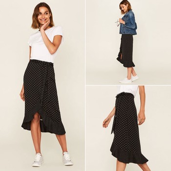 Frill Midi Skirt