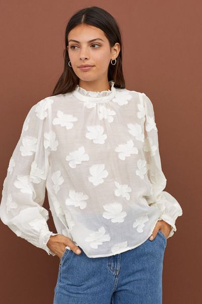 Jacquard Weave Blouse from H&M