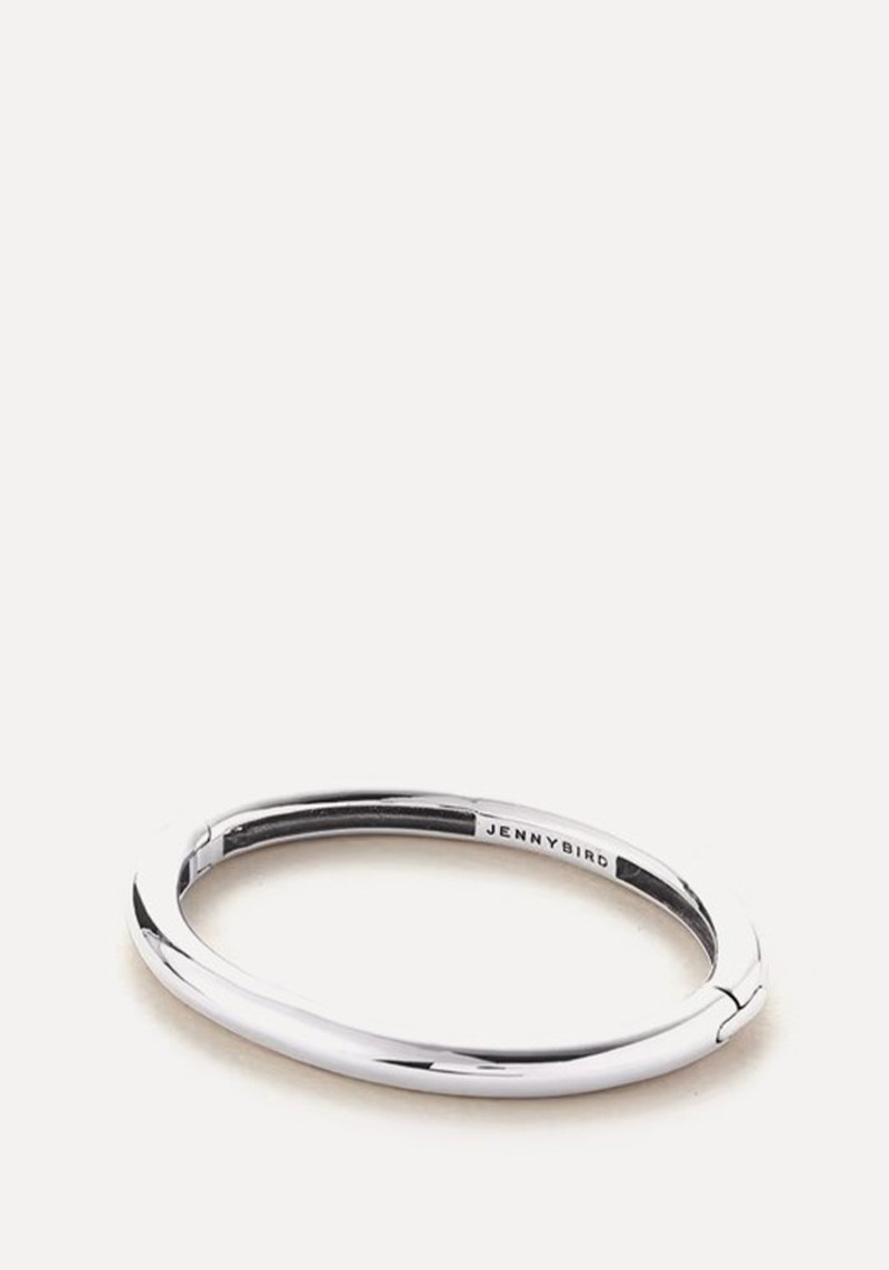 Platinum Plated Gia Mega Bangle Bracelet