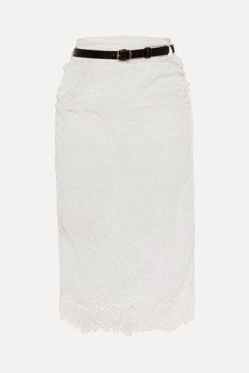 Belted Organza Midi Skirt from Coperni