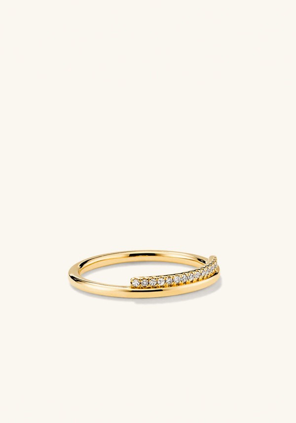 Pavé Diamond Bar Stacker Ring