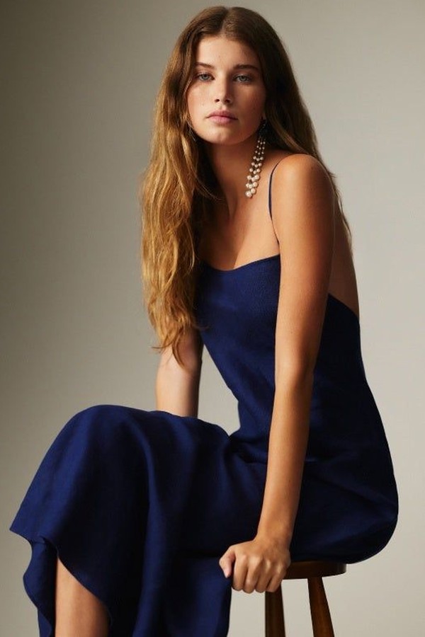 Linen Sleeveless A-Line Dress