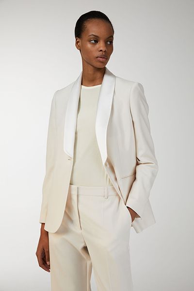 Wool Hopsack Tuxedo Blazer