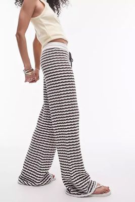 Knitted Stripe Trousers 