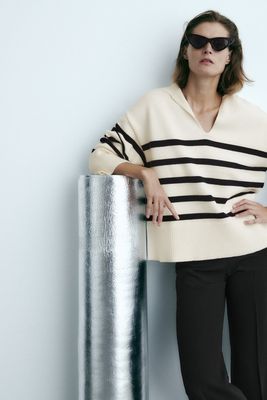 Striped Knit Sweater, £35.99 
