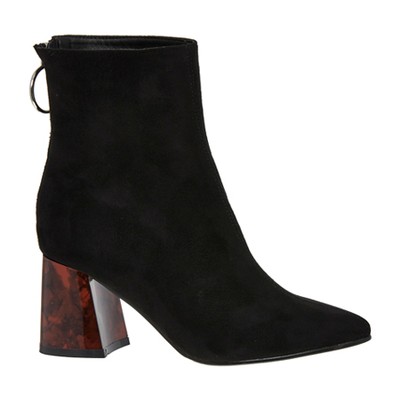 Black Tortoiseshell Heeled Boots