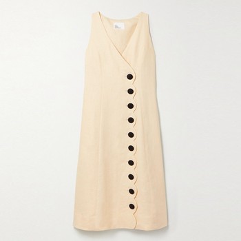 Scalloped Linen Midi Dress from Lisa Marie Fernandez