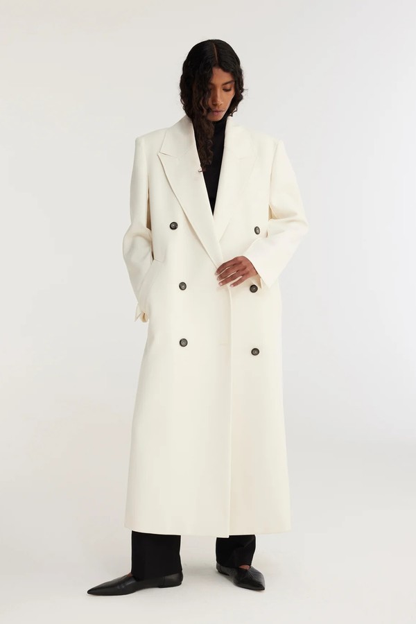 Double-Breasted Wool Coat from Róhe