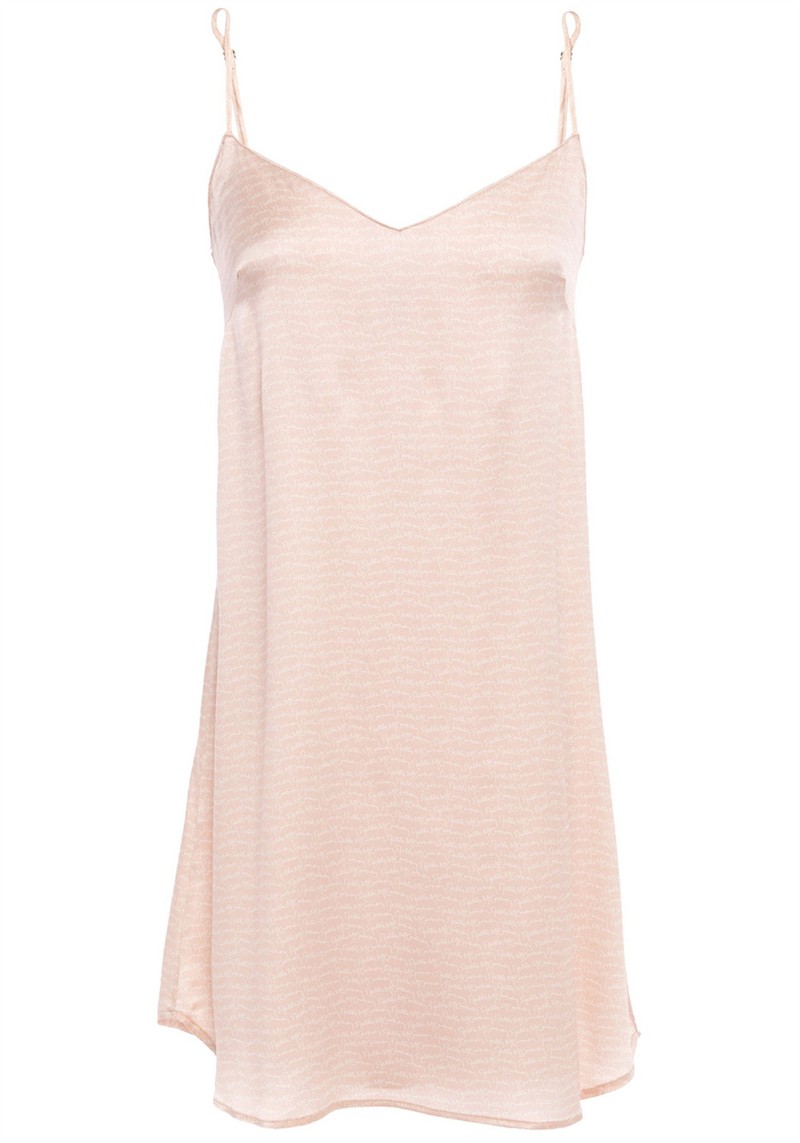 Printed Silk-Blend Satin Chemise from Stella McCartney