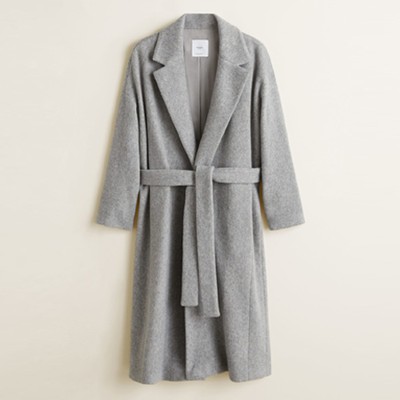 Belted Wool Coat from Mango