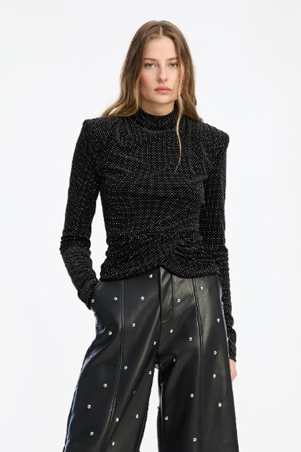 Velvet Draped Top from Rotate Birger Christensen