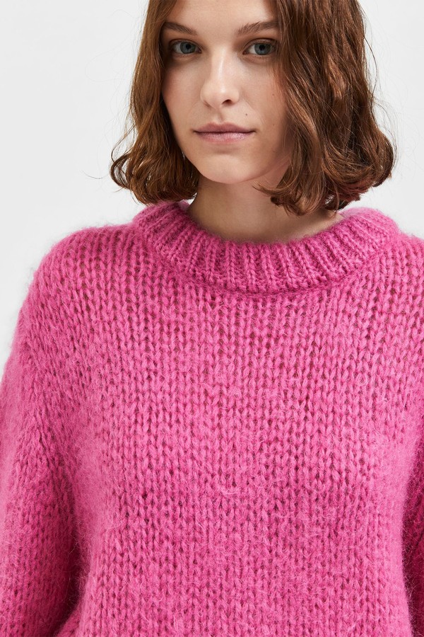 Mohair Blend Knitted Jumper from Selected Femme