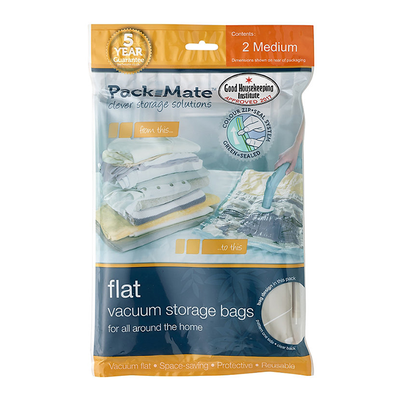 2 Pack-Mate Medium Flat Vacuum Bags from Packmate