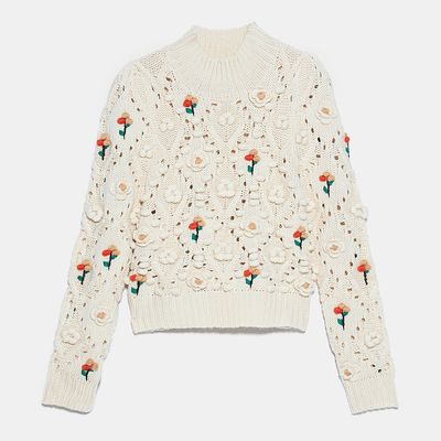 Floral Knit Sweater from Zara