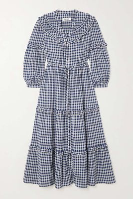Suki Organic Cotton Seersucker Maxi Dress from Cefinn
