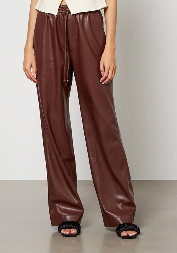 Calie Vegan Leather Trousers from Nanushka