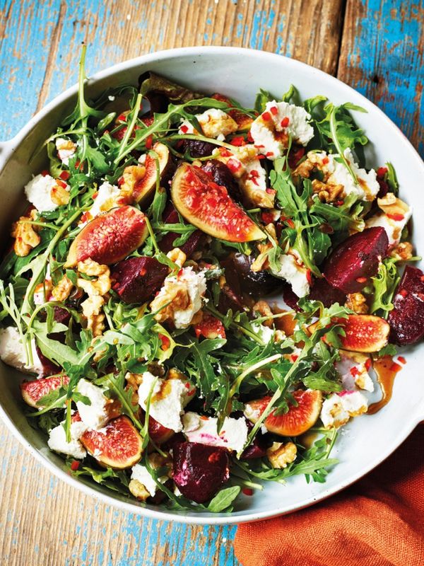 Fig, Beetroot, Goat's Cheese, Chilli & Walnut Salad