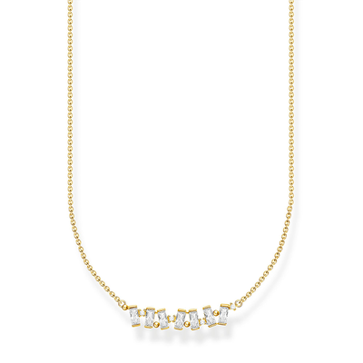 Necklace White Stones Gold