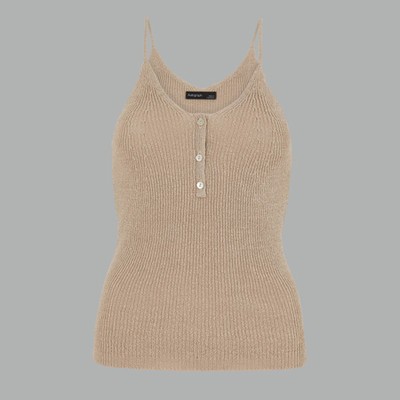 Linen Blend Textured Knitted Top