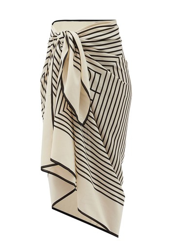 Monogram Print Silk-Crepe Sarong, £310 | Toteme