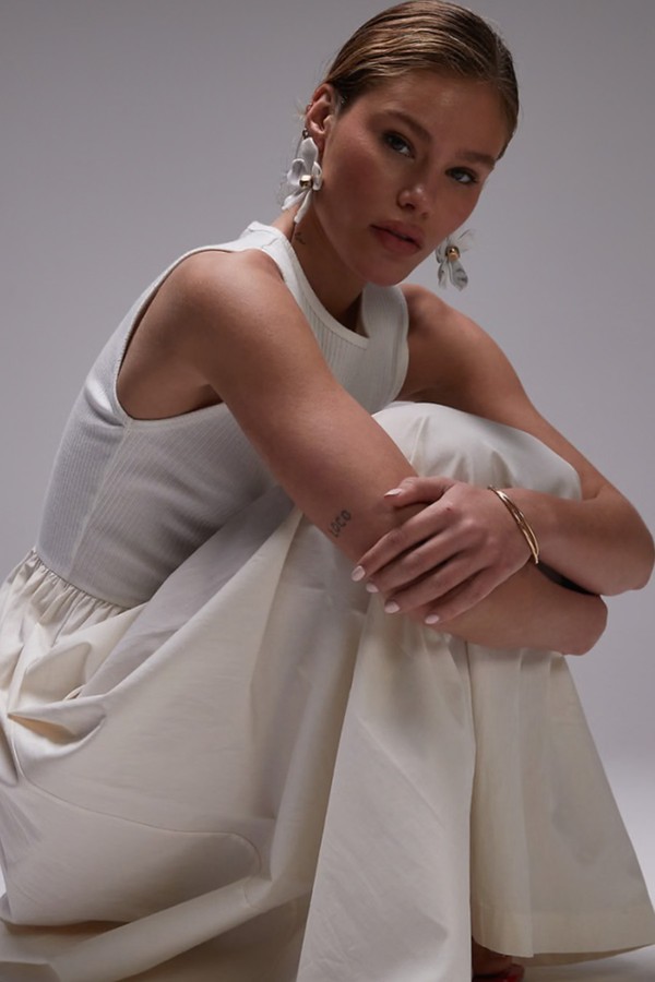 Poplin Mix Maxi Dress from Topshop