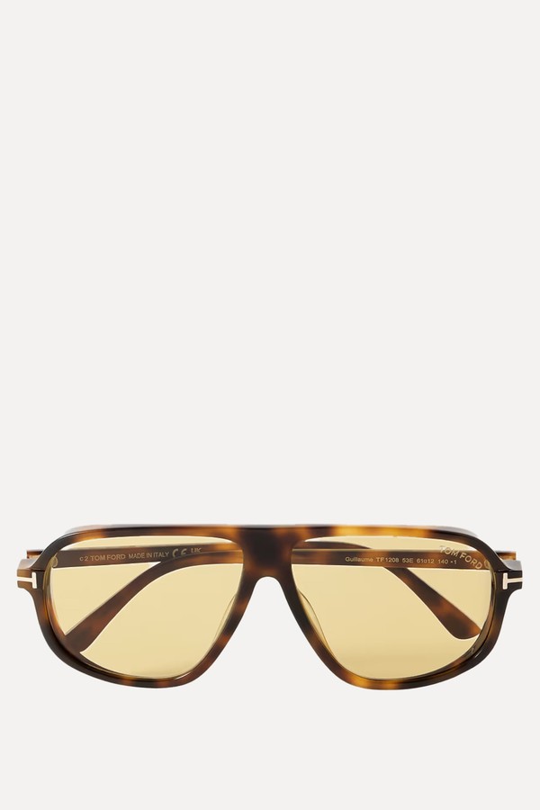 Guillaume Aviator-Style Tortoiseshell Acetate Sunglasses from Tom Ford Eyewear