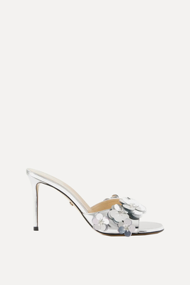Embellished Mirrored-Leather Mules  from Mach & Mach 