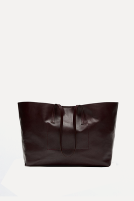 Nappa Leather Tote Bag from Massimo Dutti 