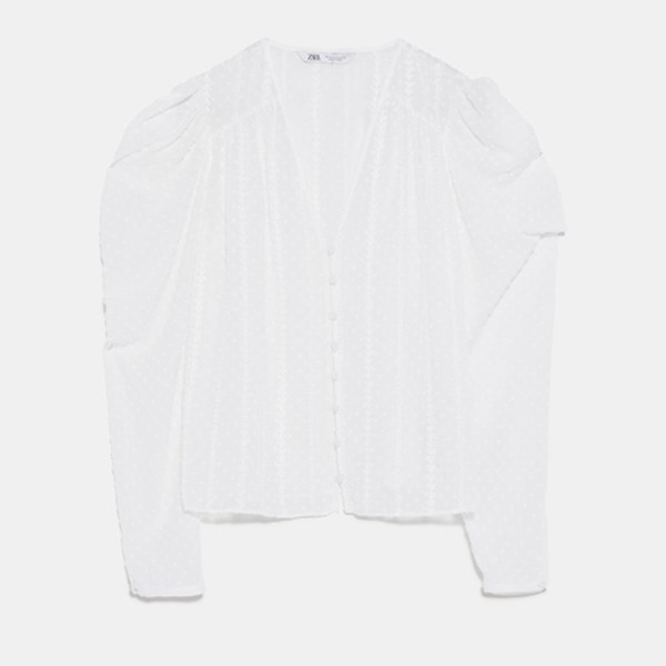 Dotted Mesh Blouse from Zara