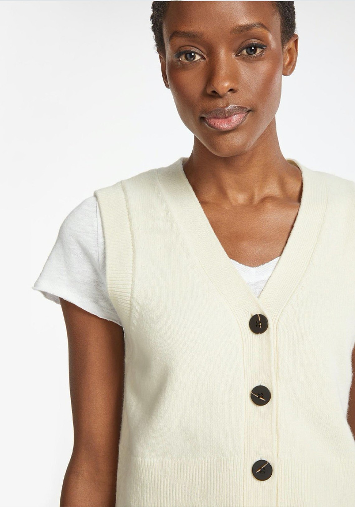 Meryl Wool V Neck Waistcoat 