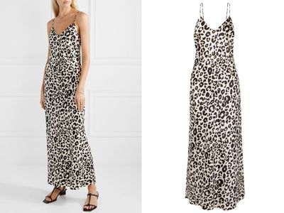Rosemary Leopard Silk Satin Maxi Dress from Anine Bing
