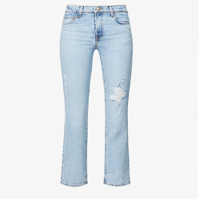 Adele Straight Mid-Rise Jeans from J Brand