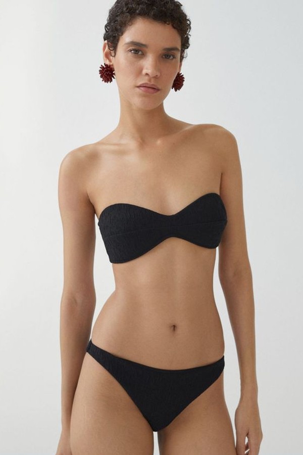 Pami Textured Bikini Bottoms  from Mango