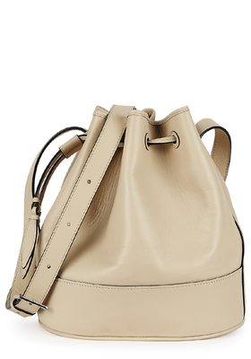 The Drawstring Large Leather Bucket Bag from Hunting Season
