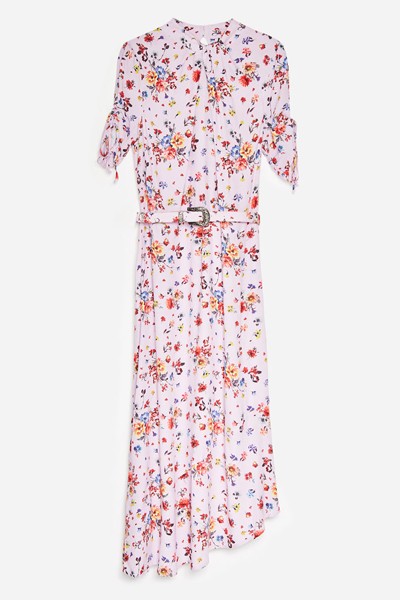 Floral Dress With Belt from Uterque