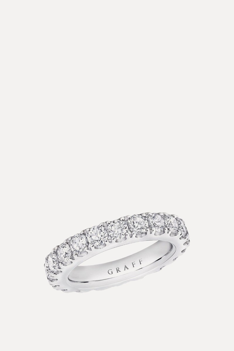Castle Set Round Diamond Wedding Band