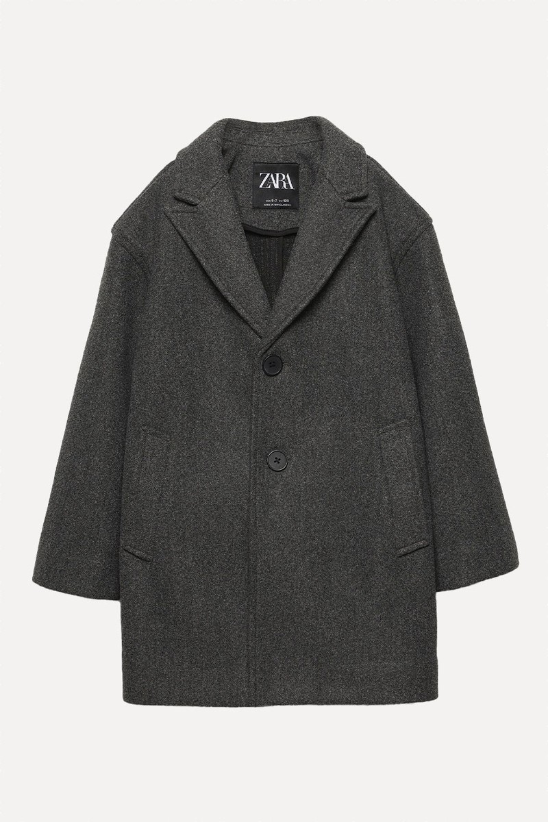 Herringbone Long Coat from Zara