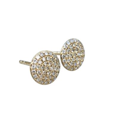 Diamond Round Earrings