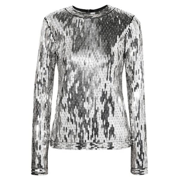 Sequined Mesh Top