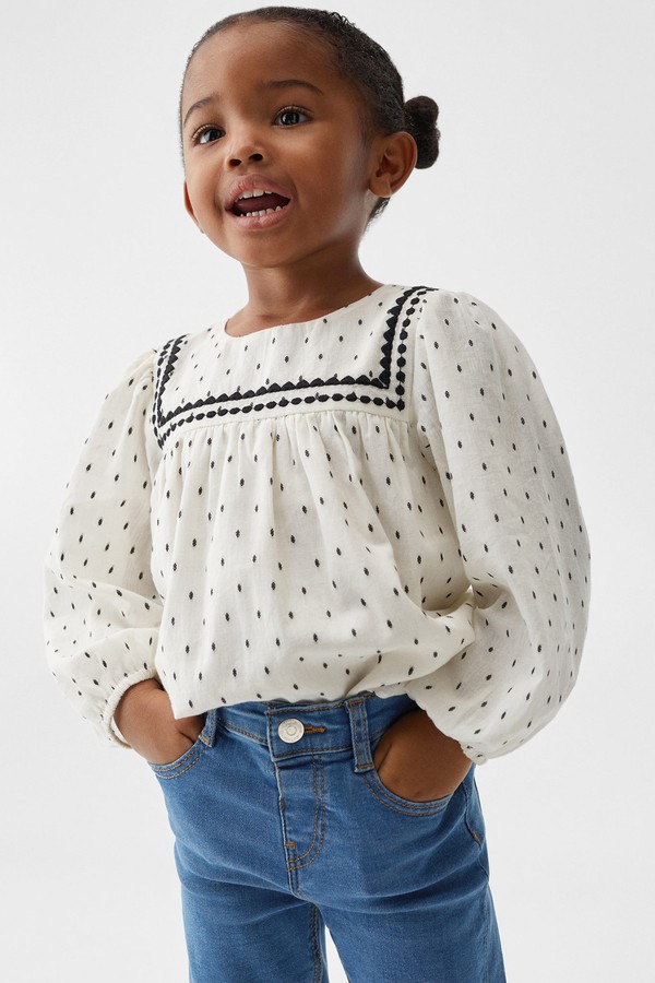 Printed Cotton Blouse from Mango