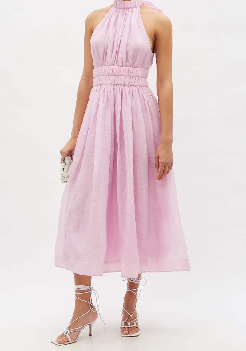Prima Halterneck Poplin Dress from Zimmermann