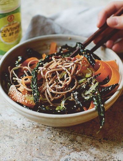 Soba Noodles With Pickled Kale & Ginger