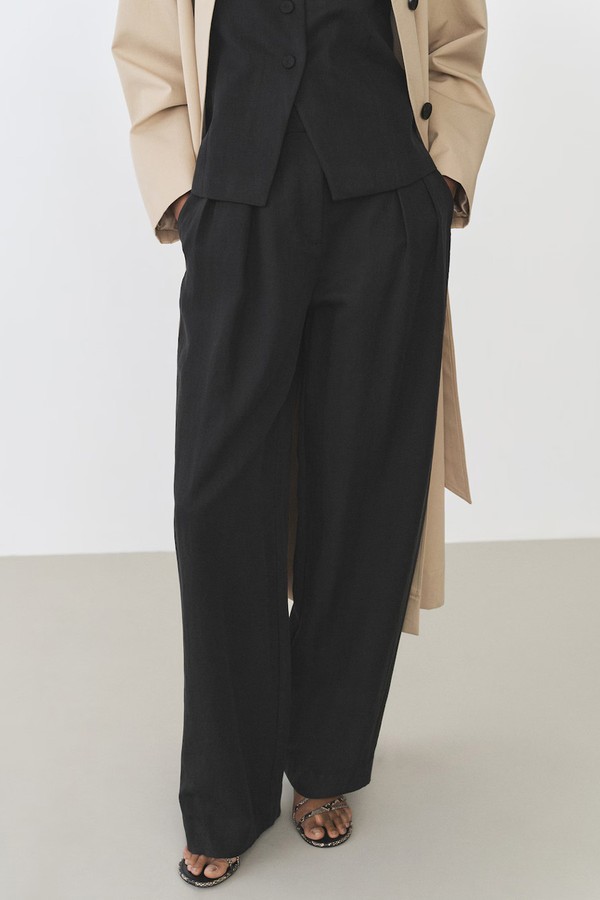 Straight Lyocell Suit Trousers