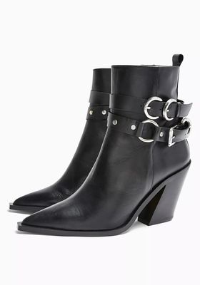 Hadria Leather Western Boots