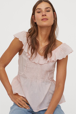 Flounce-Trimmed Cotton Top from H&M 