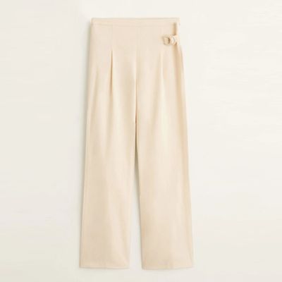 Straight Linen-Blend Trousers from Mango