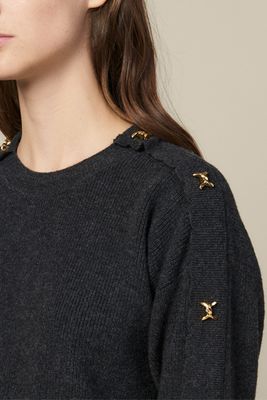 Sweater With Jewelled Buttons from Sandro