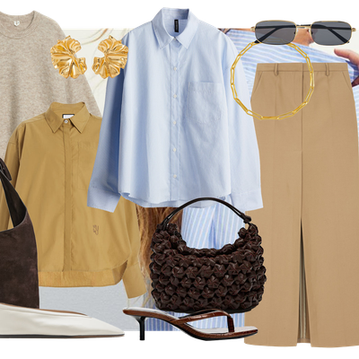 A Look We Love: Camel & Light Blue