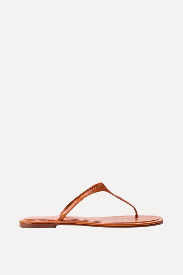 Polo Play Calfskin Thong Sandals