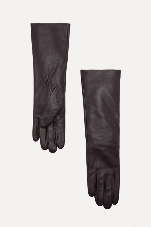 Leather Long Gloves from Mango